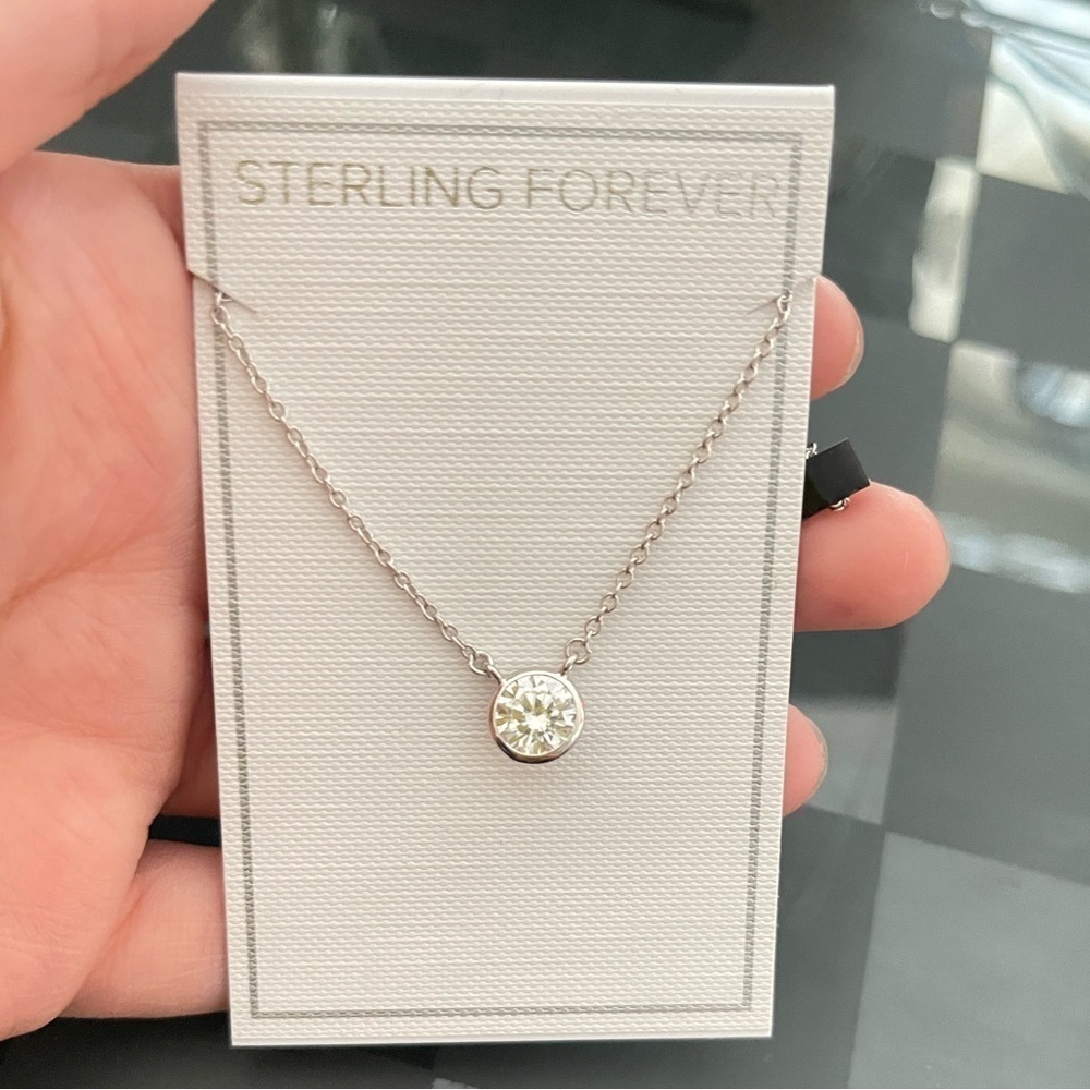 Sterling forever Sterling silver cz necklace
